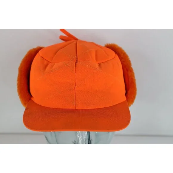 Vtg 70s 80s Streetwear Distressed Quilted Ear Flap Trappers Hunter Hat Medium - Picture 2 of 12